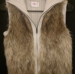 Girls Justice fuzzy vest